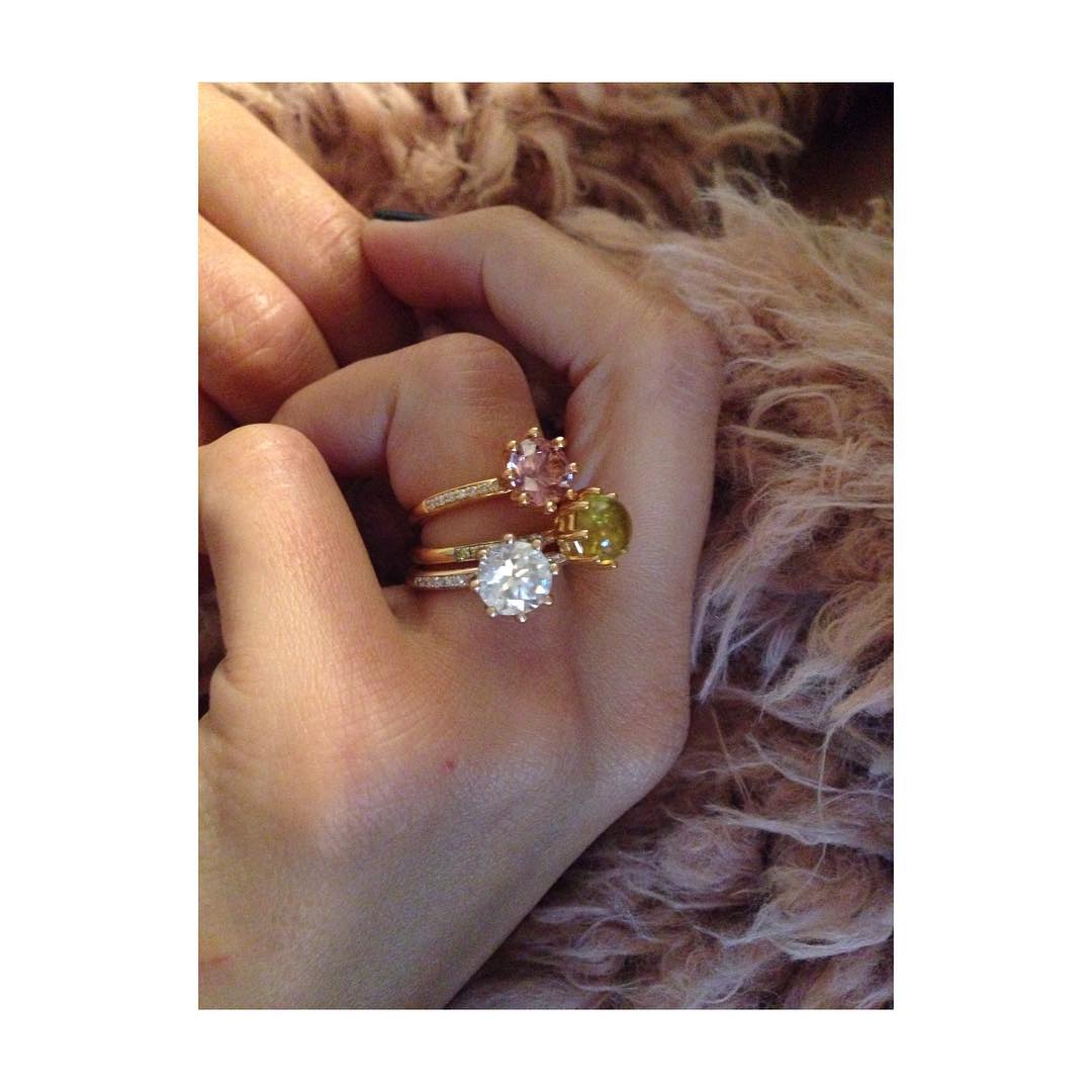 finejewelry rings gold diamond gemstone pale powder light white canary yellow fakefur luxury playing hands onetwothree goforit dream instagood instajewelry haveaniceday