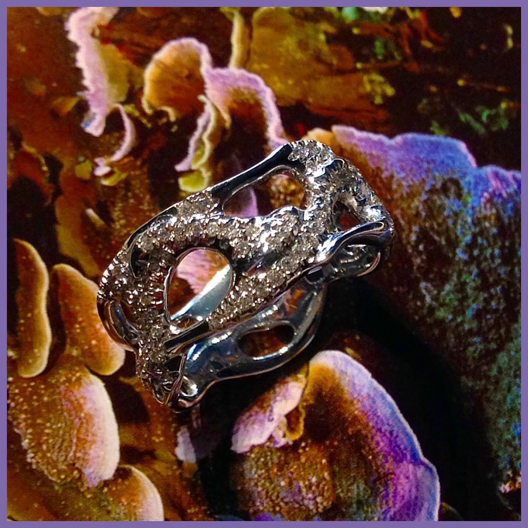 finejewelry ring whitegold diamonds flow organic nature freeform oneofakind atelier munich instajewelry picoftheday haveaniceday