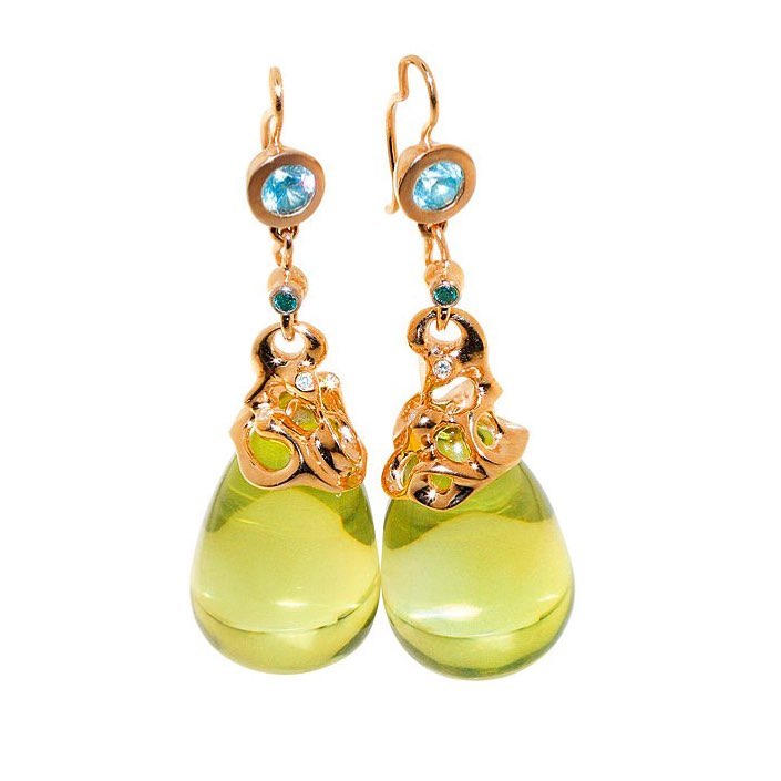 finejewelry earrings gold gemstone diamond amber colorfull ornaments pretty fresh green blue atelier munich oneofakind instajewelry instagood haveaniceday