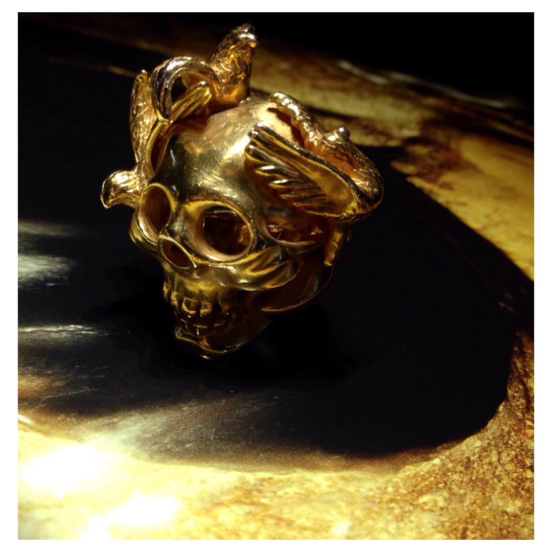 finejewelry ring gold skull vanitas pigeon holyspirit peace freedom love eternity ancient treasure atelier munich instaart haveaniceday