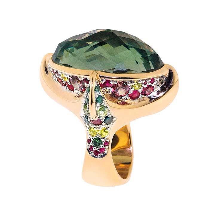 finejewelry ring gold  gemstone galadriel  fresh happyness colorful luxury atelier munich oneofakind instajewelry instagood haveaniceday
