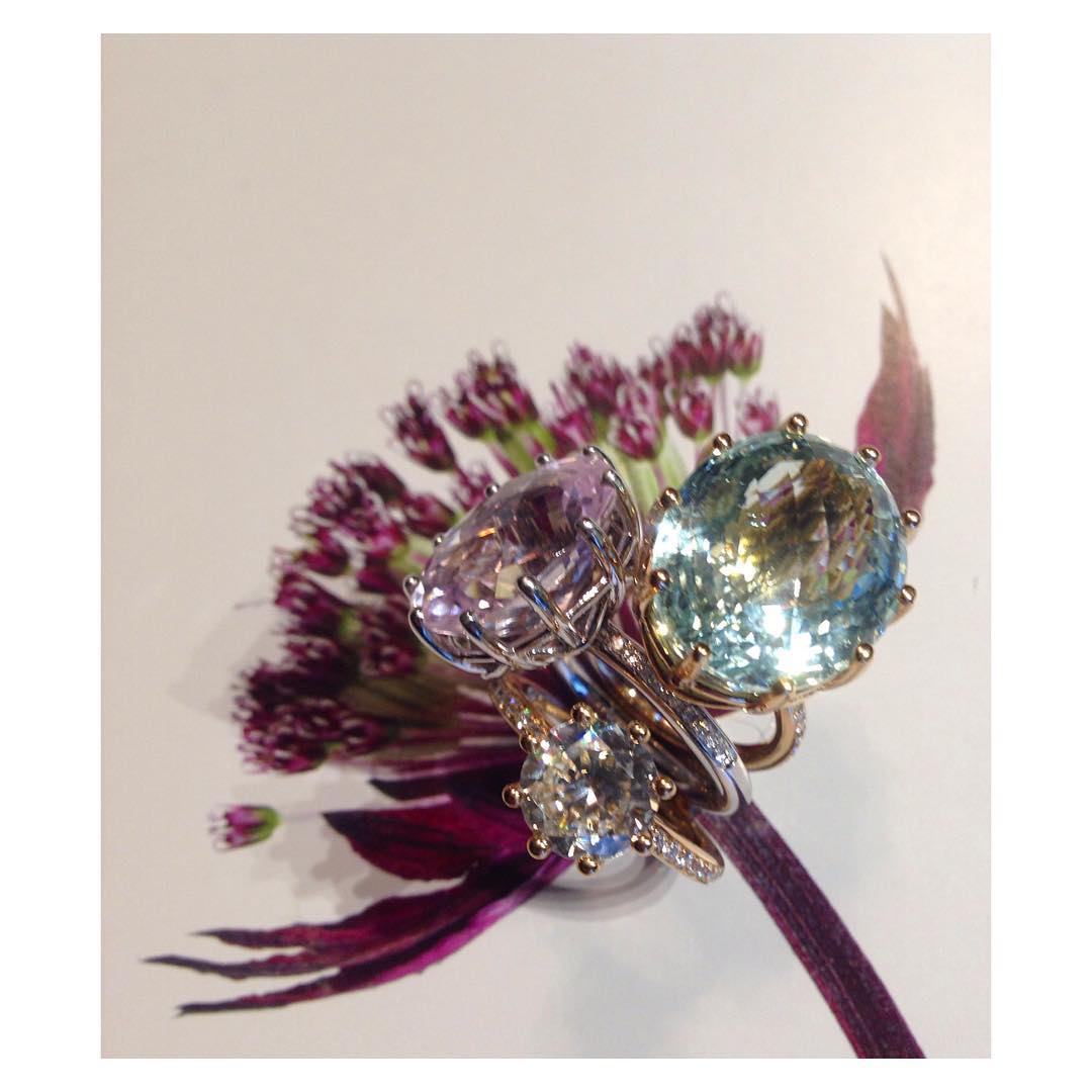 finejewelry ring gold gemstone diamond beautiful flowers garden pastell atelier munich handcrafted oneofakind instajewelry instagood haveaniceday