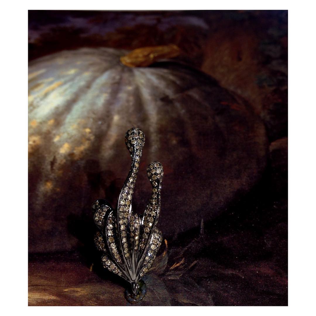 finejewelry pendant gold silver black diamonds plants garden pumpkin nature painting oneofakind atelier munich instajewelry instajewelry instagood haveaniceday