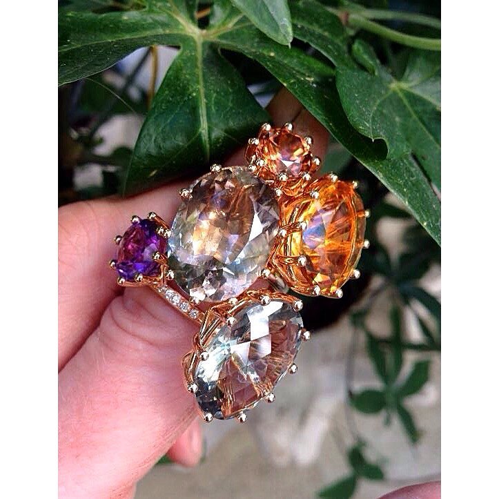 finejewelry ring gold gemstone diamond colourful bright lovely flowers atelier munich oneofakind handcrafted instajewelry instagood haveaniceday