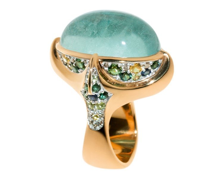 finejewelry ring gold gemstone aquamarine diamond blue green yellow sky ocean sea bubble wonder of nature atelier munich oneofakind handcrafted instajewelry instagood haveaniceday