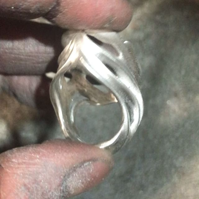 finejewellery new ring model wavy river small size for the ringfinger half stone size coming soon gold gemstone handmade sculptur wearable art instagood haveaniceday goodnight